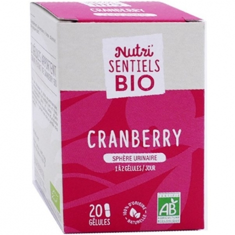 Nutrisanté Nutri'sentiels Cranberry Bio 20 gélules pas cher, discount