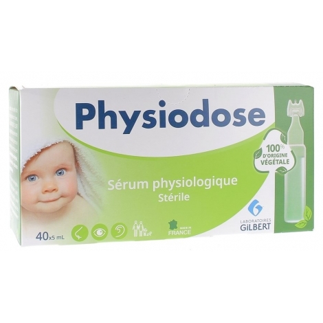 Physiodose Sérum Physiologique Plastique végétal 40x5ml pas cher, discount