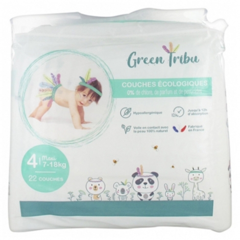 Green Tribu Couches Écologiques Bébé Maxi Taille 4 22 pièces pas cher, discount