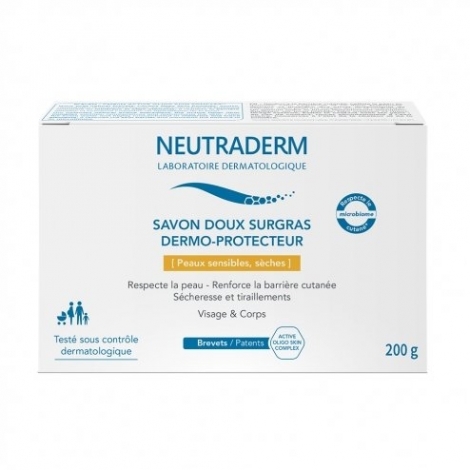Neutraderm Savon Doux Surgras Dermo-Protecteur Visage & Corps 200g pas cher, discount