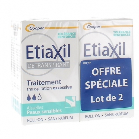 Etiaxil Détranspirant Aisselles Peaux Sensibles 2x15ml pas cher, discount
