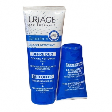 Uriage Bariéderm CICA-Gel Nettoyant 200ml + Crème Mains 50ml pas cher, discount