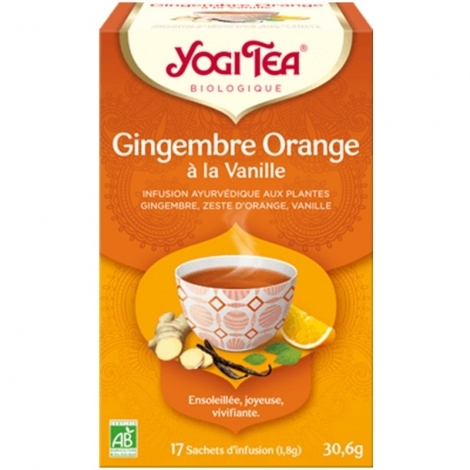 Yogi Tea Gingembre Orange à la Vanille Bio 17 sachets pas cher, discount