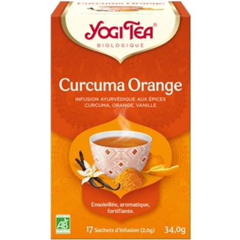 Yogi Tea Curcuma Orange Bio 17 sachets pas cher, discount