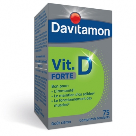 Davitamon Vitamine D Forte Goût Citron 75 comprimés fondants pas cher, discount