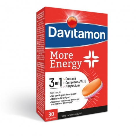 Davitamon More Energy 3 en 1 30 comprimés pas cher, discount