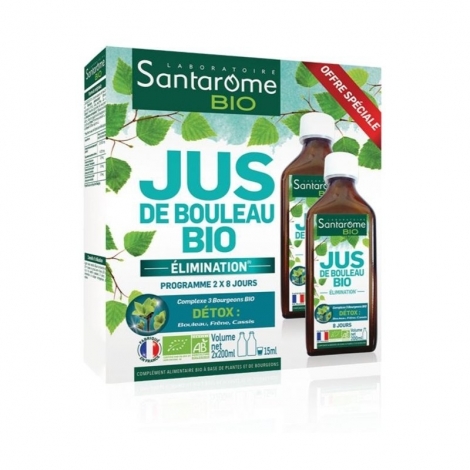 Santarome Lot de Jus de Bouleau Bio 2x200ml pas cher, discount