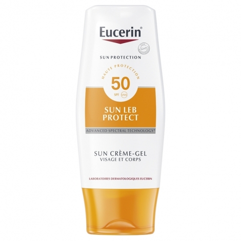 Eucerin Sun Leb Protect Crème-Gel Visage & Corps SPF50 150ml pas cher, discount