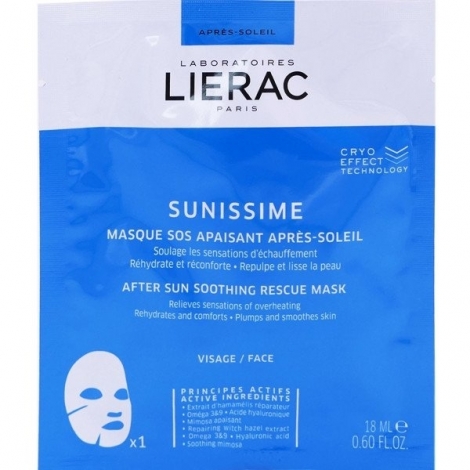 Lierac Sunissime Masque SOS Apaisant Après-Soleil 18ml pas cher, discount