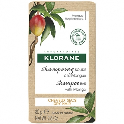 Klorane Shampooing Solide à la Mangue 80g pas cher, discount
