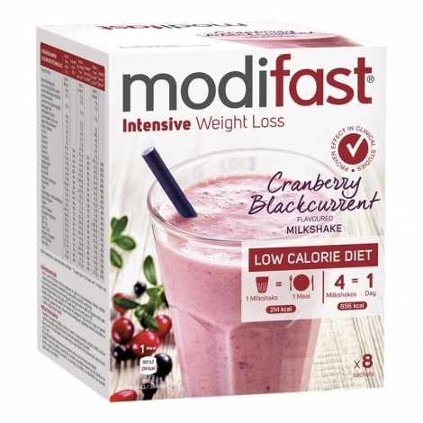 Modifast Milkshake Goût Cranberry 8x55g pas cher, discount