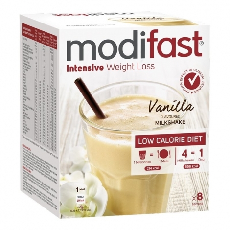 Modifast Intensive Milkshake Vanille 8 x 55g pas cher, discount