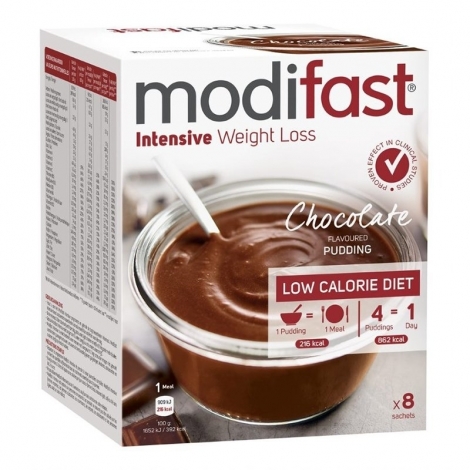 Modifast Intensive Pudding Chocolat 8 x 55g pas cher, discount