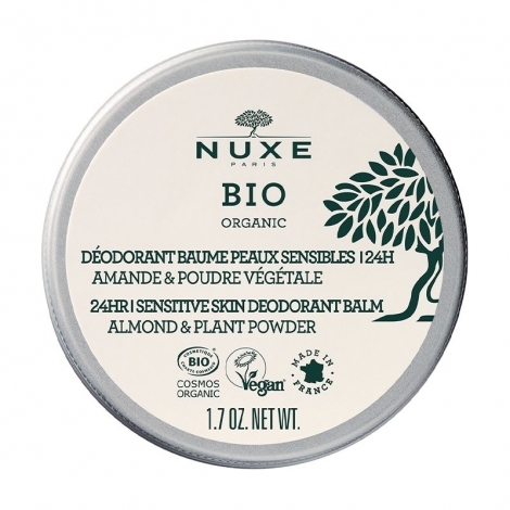 Nuxe Bio Organic Déodorant Baume Peaux Sensibles 24H 50g pas cher, discount