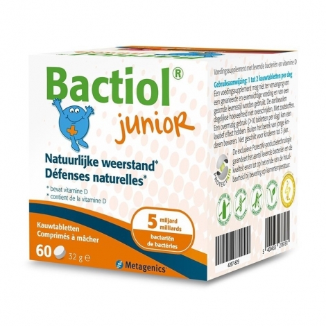 Metagenics Bactiol Junior 60 comprimés à mâcher pas cher, discount