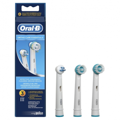 Oral-B Ortho Care Essentials Brossettes Orthodontiques 3 pièces pas cher, discount