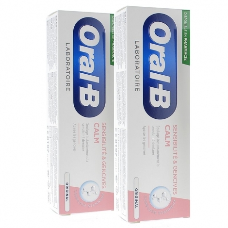 Oral-B Laboratoire Sensibilité & Gencives Calm Original Dentifrice 2 x 75ml pas cher, discount