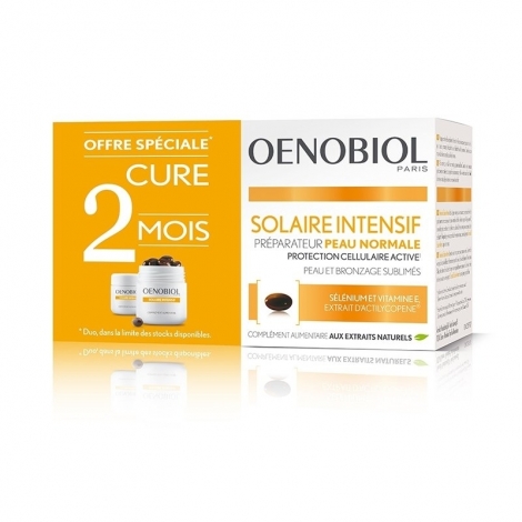 Oenobiol Solaire Intensif Peaux Normales 2x30 capsules pas cher, discount