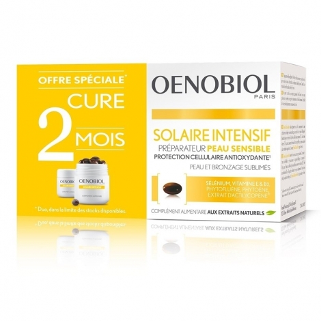 Oenobiol Solaire Intensif Préparateur Peau Sensible/ Peau claire 2x30 Capsules pas cher, discount