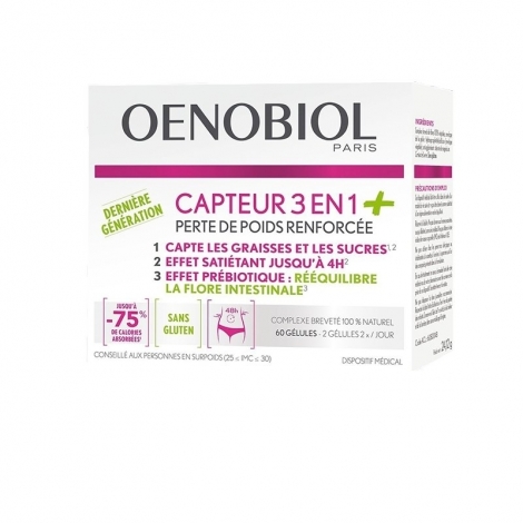 Oenobiol Capteur 3 en 1+ Perte de Poids Renforcée 60 gélules pas cher, discount