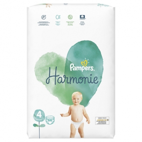 Pampers Harmonie Taille 4 9-14 kg 66 couches pas cher, discount