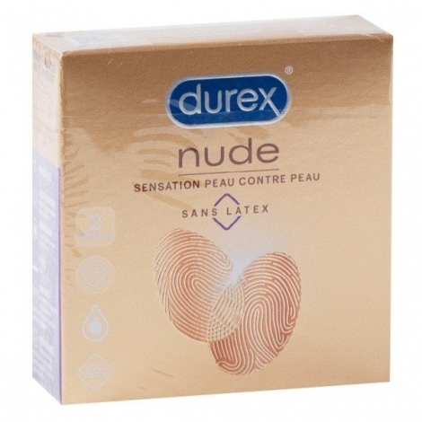 Durex Nude sans Latex 2 préservatifs pas cher, discount