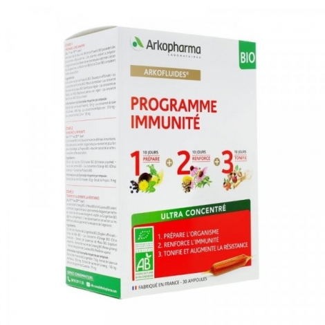 Arkopharma Arkofluides Programme Immunité Bio 30 ampoules pas cher, discount