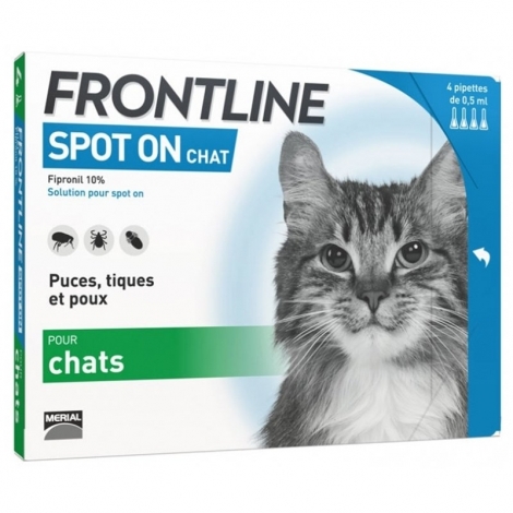 Frontline Spot-On Chat 4 pipettes de 0,5ml pas cher, discount
