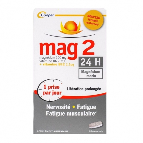 Cooper Mag 2 24h Magnésium Marin 45 comprimés pas cher, discount