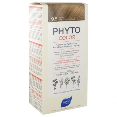 Phyto Phytocolor Coloration Permanente 9.8 Blond Très Clair Beige pas cher, discount