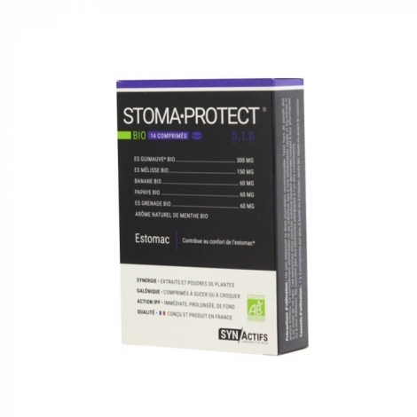 Synactifs Stomaprotect Estomac Bio 14 comprimés à sucer ou à croquer pas cher, discount