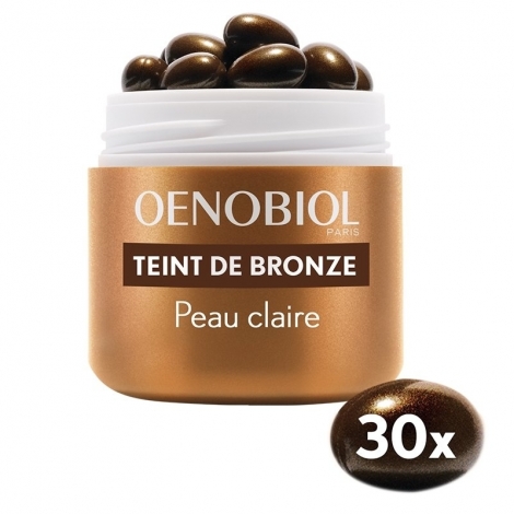 Oenobiol Teint de Bronze / Autobronzant Peau Claire 30 capsules pas cher, discount