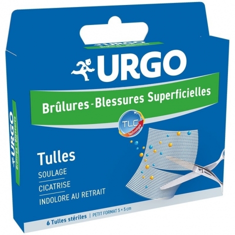 Urgo Brûlures - Blessures Superficielles 6 Tulles Petit Format pas cher, discount