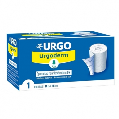 Urgo Urgoderm Sparadrap Non Tissé Extensible 10m x 15cm 1 rouleau pas cher, discount