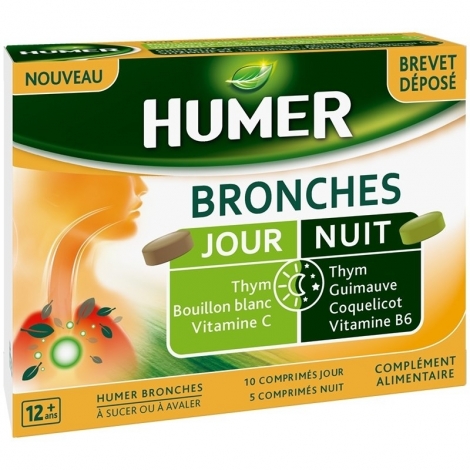 Humer Bronches Jour Nuit 15 comprimés pas cher, discount