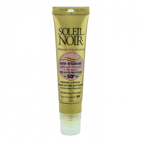 Soleil Noir Combi Soin Vitaminé Spécial Enfant SPF50+ 20ml + Stick à Lèvres SPF30 2g pas cher, discount