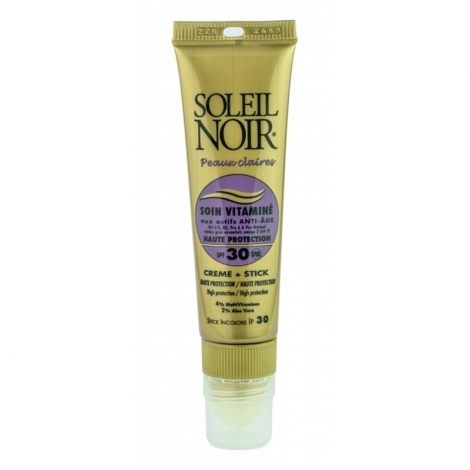 Soleil Noir Combi Soin Vitaminé SPF30 20ml + Stick à Lèvres SPF30 2g pas cher, discount