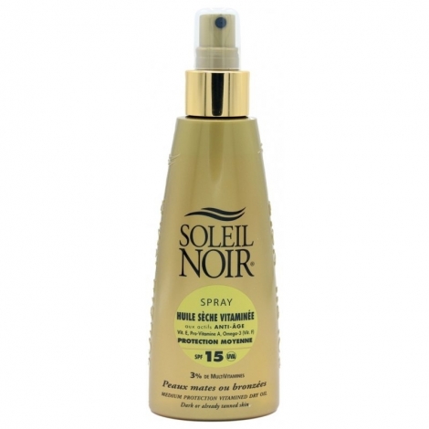 Soleil Noir Spray Huile Sèche Vitaminée SPF15 150ml pas cher, discount