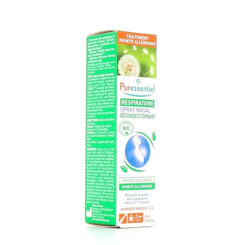 Puressentiel Spray Nasal Décongestionnant Bio 30ml moins cher