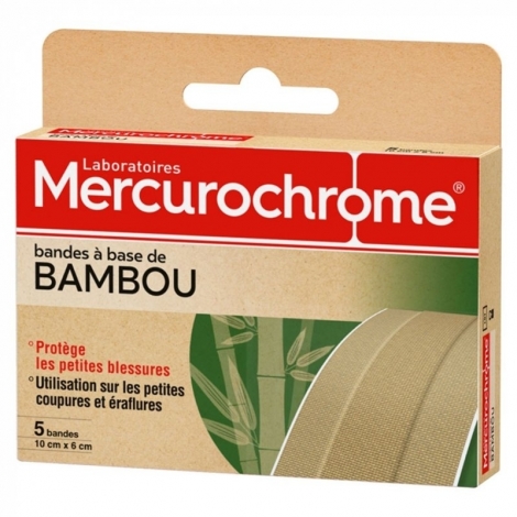 Mercurochrome Bandes à Base de Bambou 5 bandes pas cher, discount