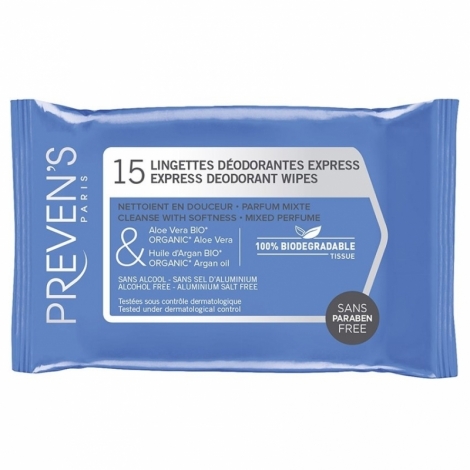 Preven's Lingette Deodorantes Pocket Sach 1x15 pas cher, discount