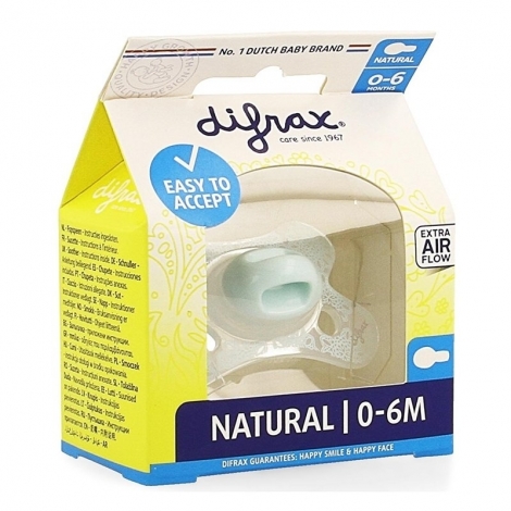 Difrax Sucette Natural 0-6 mois 1 pièce pas cher, discount
