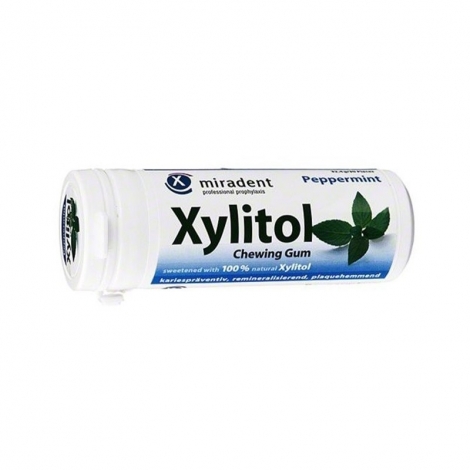 Miradent Xylitol Chewing Gum Menthe Poivrée 30 gommes pas cher, discount
