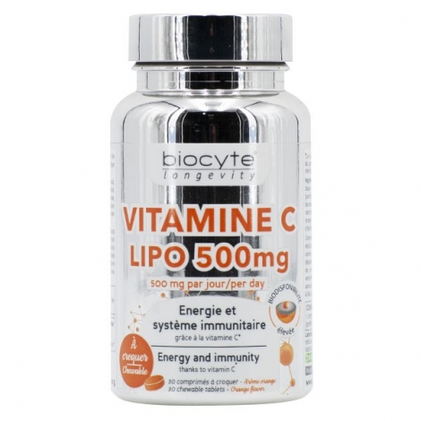Biocyte Vitamine C Lipo 500mg 30 comprimés à croquer pas cher, discount