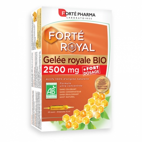 Forte Pharma Forté Royal Gelée Royale Bio 2500mg 20 ampoules de 15ml pas cher, discount