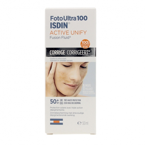 Isdin Foto Ultra 100 Active Unify Fusion Fluid SPF50+ 50ml pas cher, discount