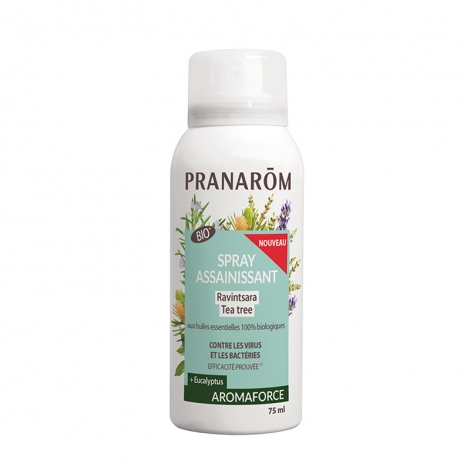 Pranarom Aromaforce Spray Assainissant Ravintsara Tea Tree Bio 75ml pas cher, discount