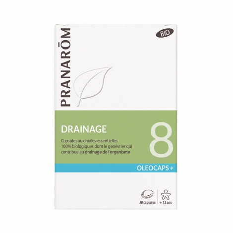 Pranarom Oleocaps+ Bio 8 Drainage 30 capsules pas cher, discount