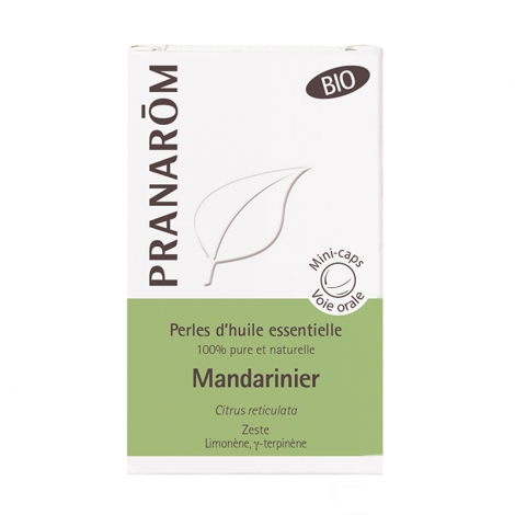 Pranarom Mandarinier Zeste Perles d'Huile Essentielle Bio 60 perles pas cher, discount
