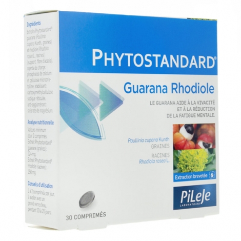 Pileje Phytostandard Guarana-Rhodiole 30 comprimés pas cher, discount